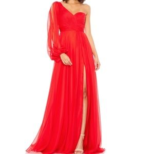 MAC DUGGAL Prom Formal Cocktail Wedding Romantic Flowy Gown • size 4 NWT